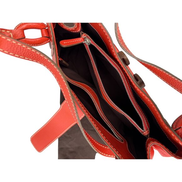 Tod's burnt orange pebbled leather shoulder bag - Picture 11 of 15